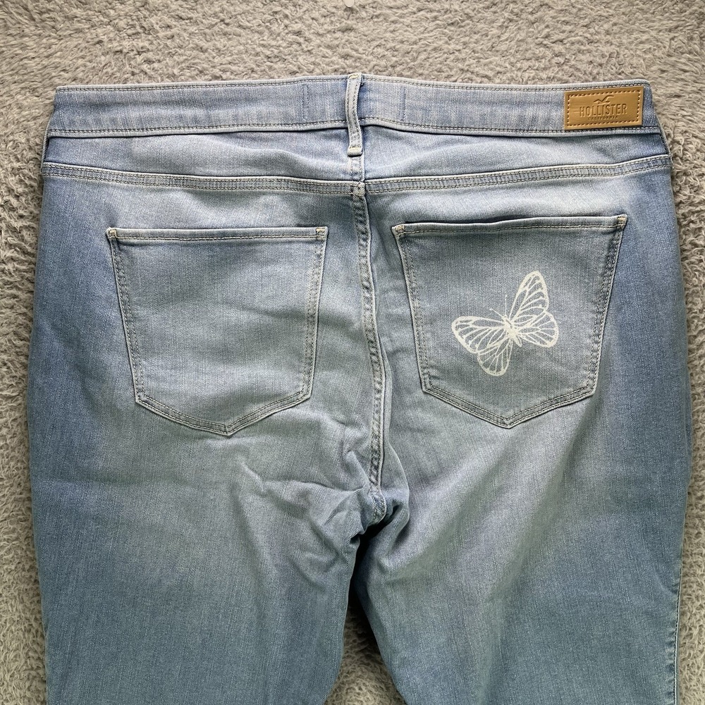 Hollister Curvy High Rise Super Skinny Jeans Womens 19S Butterfly Stretch NWT - Picture 3 of 14